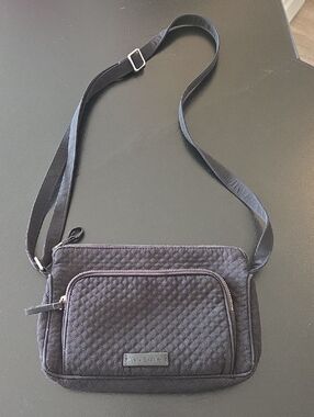 Vera Bradley Quilted Black Crossbody Messenger